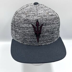 Adidas ASU Arizona State University Sun Devils Adidas Cap/Hat Gray Snap Back EUC